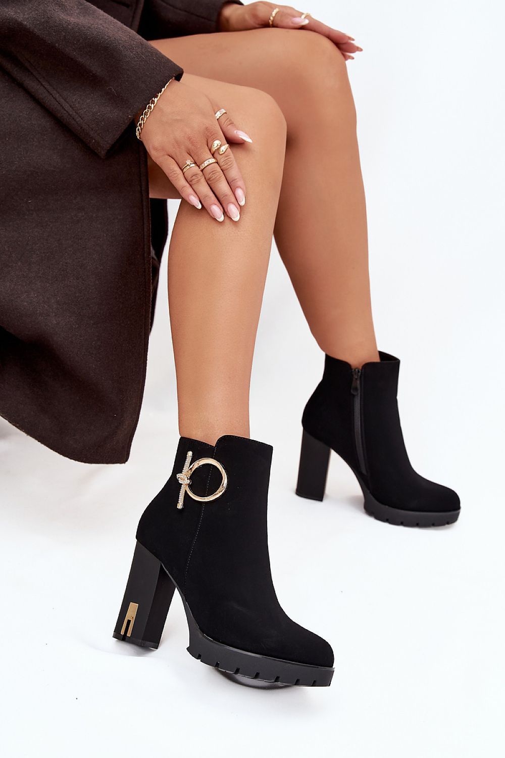 Botine cu toc model 217734 Step in style