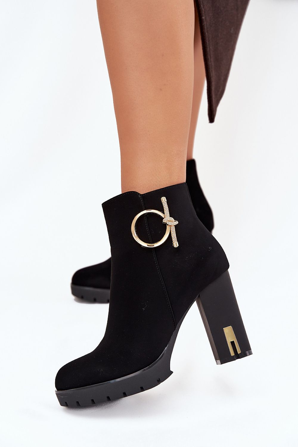 Botine cu toc model 217734 Step in style